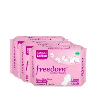 F17 Freedom Sanitary Napkin Heavy Flow Cotton Panty (Buy 2 Get 1 Free Cotton pads) 8 pads
