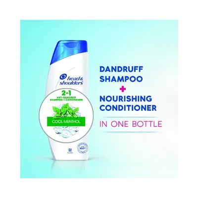 Head & Shoulders 2 in 1 Cool Menthol Anti Dandruff Shampoo + Conditioner - Image 4