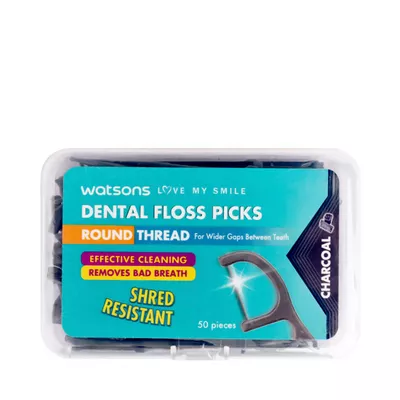 Watson Dental Floss Picks Charcoal