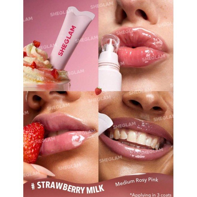 Sheglam Moisturizing Lip Care - Strawberry Milk - Image 2