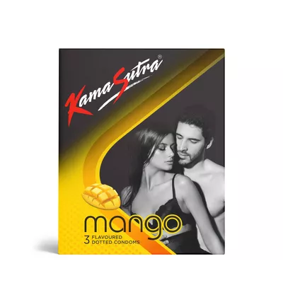 KS4 Kamasutra Mango Flavoured Dotted Condom