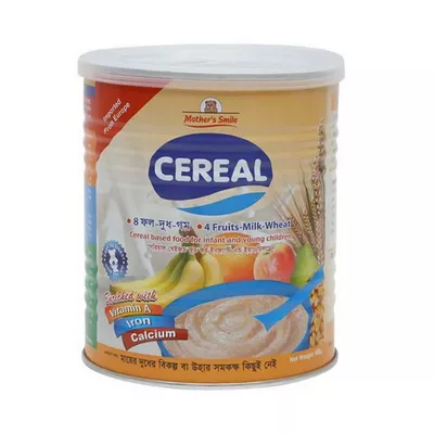 Mother's Smile Cereal 4 Fruits, Milk & Wheat Tin