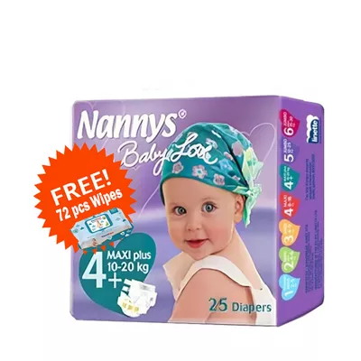 Nannys Baby Love Diaper Belt 4+ Maxi Plus 10-20 kg (Free Wipes 72 pcs)