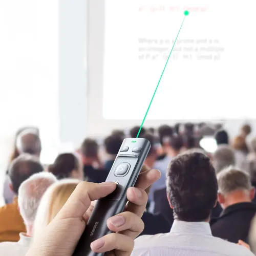 Baseus Orange Dot Green Laser Wireless Presenter - Image 3
