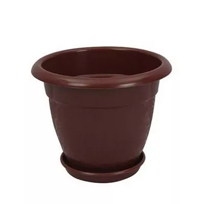 RFL TEL Modern Flower Tub With Tray (Rose Wood) 6 inch