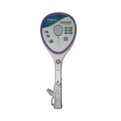 Weidasi Multifunction Electric Mosquito Swatter With Led Light And Charger (Purple)